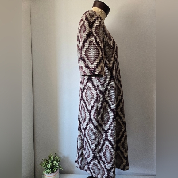 PINK TARTAN thick Cotton Snakeskin Sheath Dress. Size 14 - Picture 5 of 14